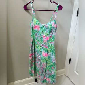 Lilly Pulitzer Spaghetti Strap Fit and Flare Dress with Pockets